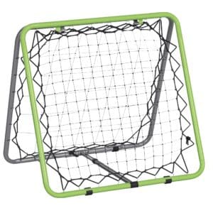 Fodbold-rebounder Kickback-mål Rebound-vægnet til baseball og basketball, dobbeltsidet rebound, justerbar i 5 positioner, metal, grøn og sort, 75 x 75 x 64 cm