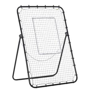 Fodbold-reboundnet, justerbar vinkel, højdejusterbar, rebounder, kickback, sort